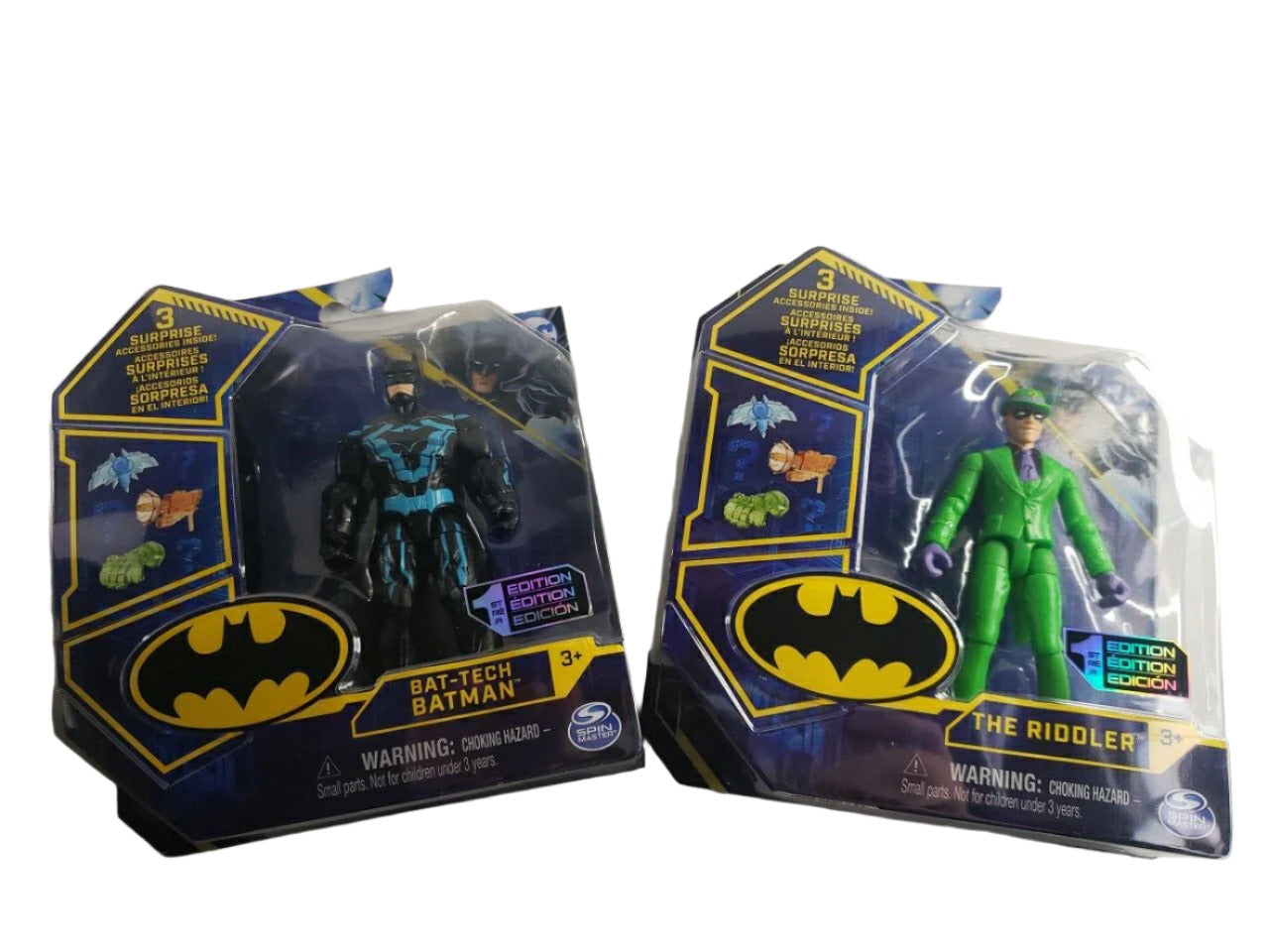 DC Spin Master Bat-Tech Batman and Riddler figures