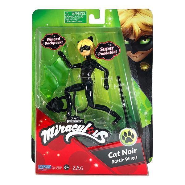 Miraculous Cat Noir Battle Wings Action Figure