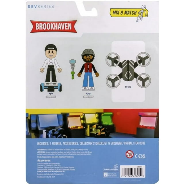 DevSeries Brookhaven Techfluencers Kyle & Ajay collectible set with drone accessory - Utopia Collectibles