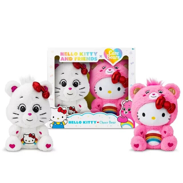 Hello Kitty Care Bears Cheer Bear Plush Set, Sealed Box