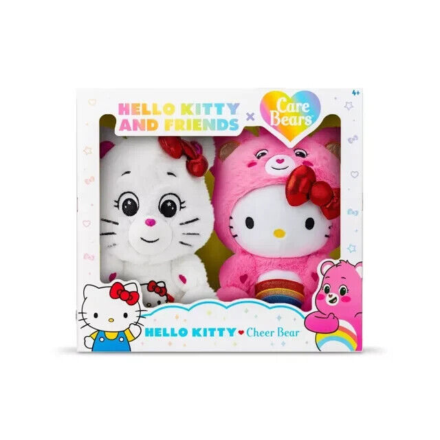 Hello Kitty Care Bears Cheer Bear Plush Set, Sealed Box