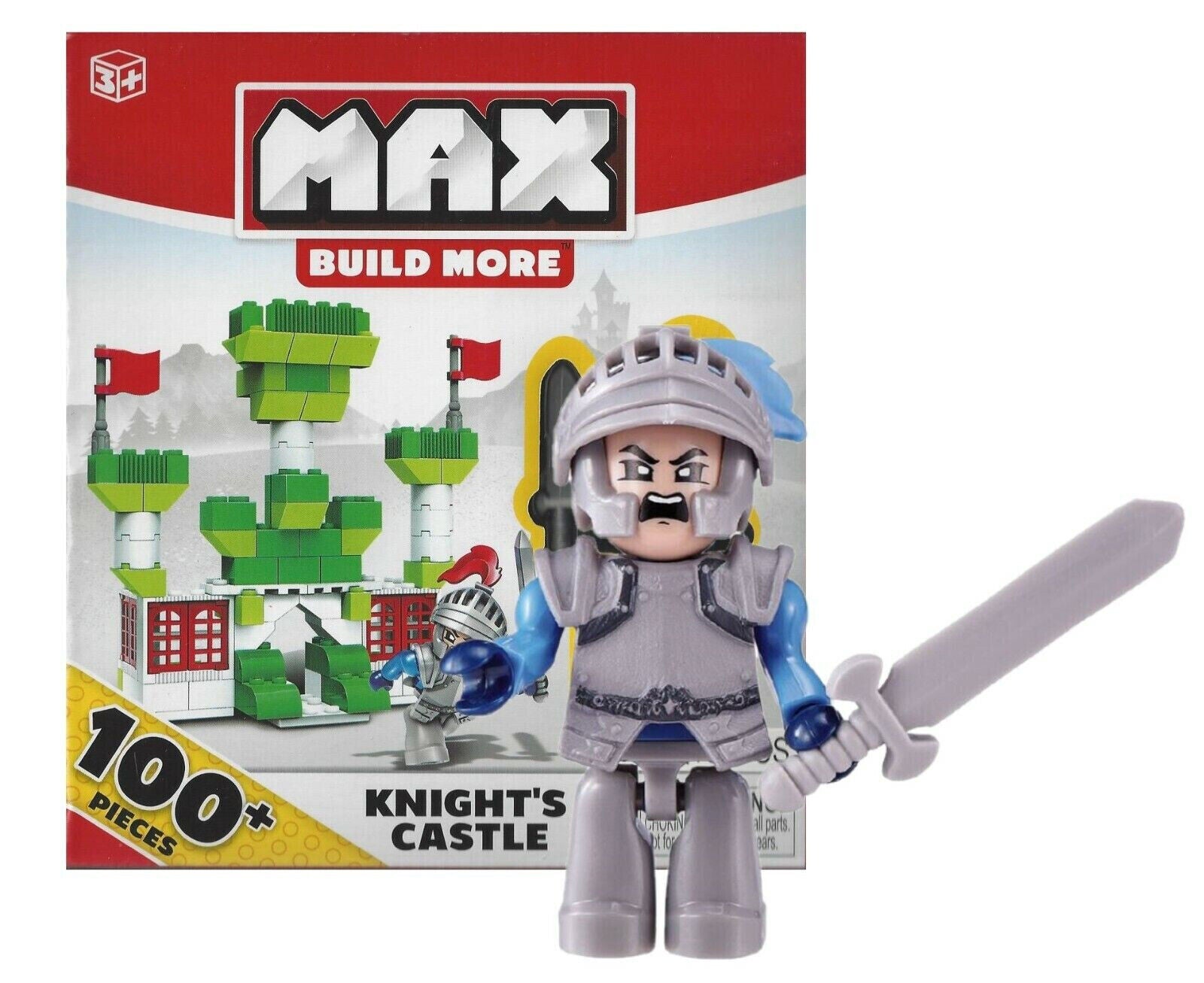 Knight's Castle Max Build More 100 Piece Building Toy Set
