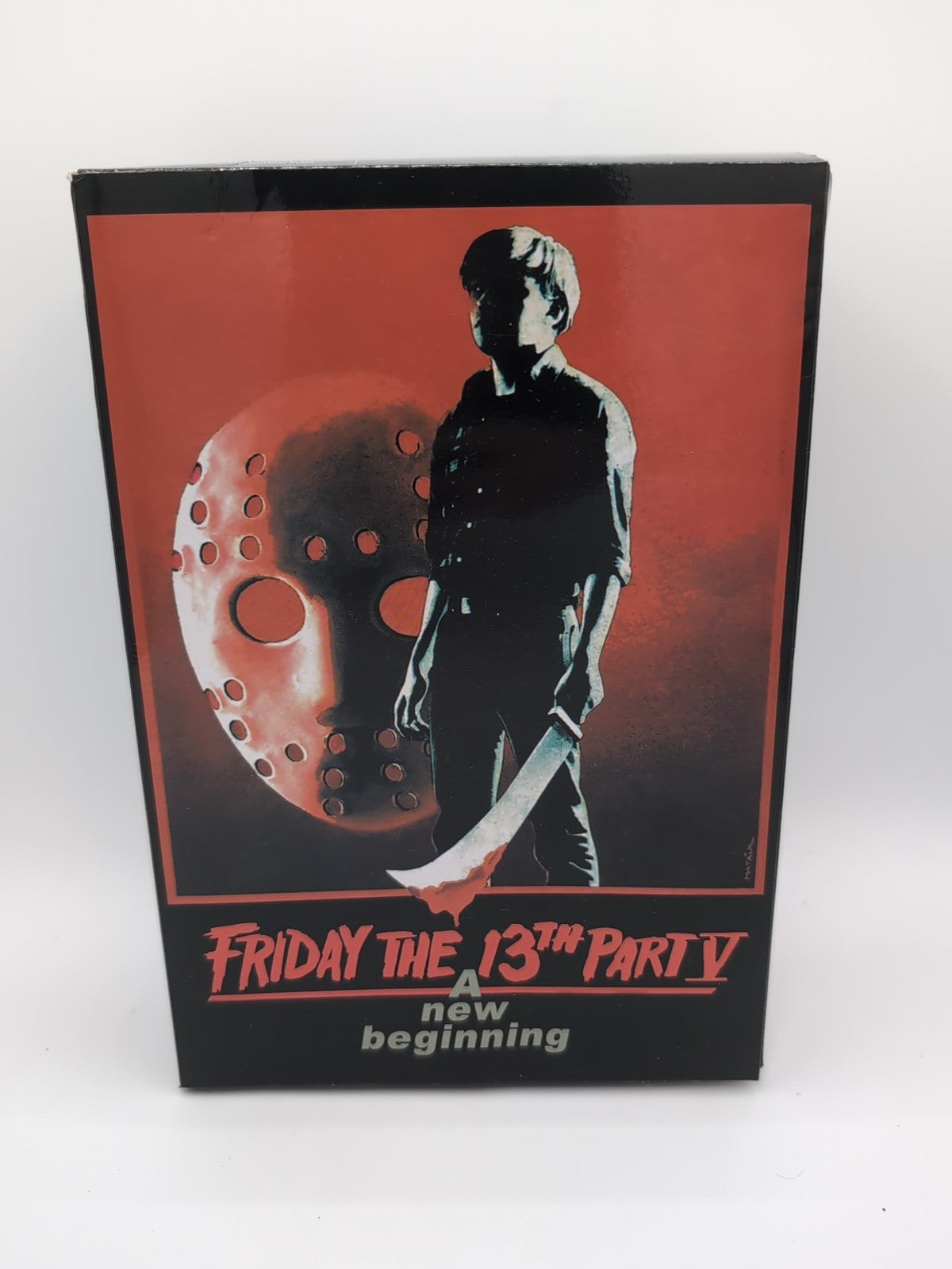 NECA Friday the 13th Part 5 Roy Burns Ultimate Jason 18cm Action Figure with interchangeable heads, machete, and pitchfork – highly detailed horror collectible