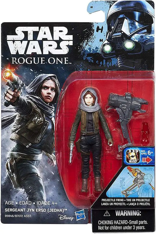 Star Wars Rogue One Jyn Erso Jedha 3.75-inch action figure with hooded poncho and blaster pistol – Disney collectible