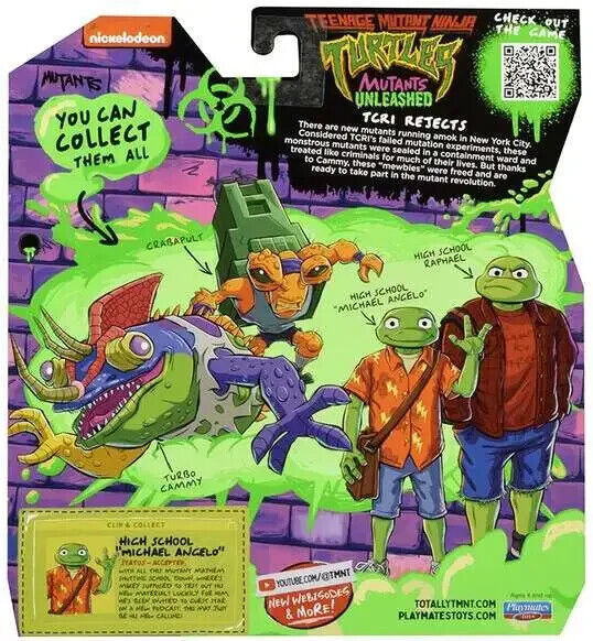 Teenage Mutant Ninja Turtles Mutants Unleashed – High School Michelangelo Action Figure (Collectible TMNT Toy)