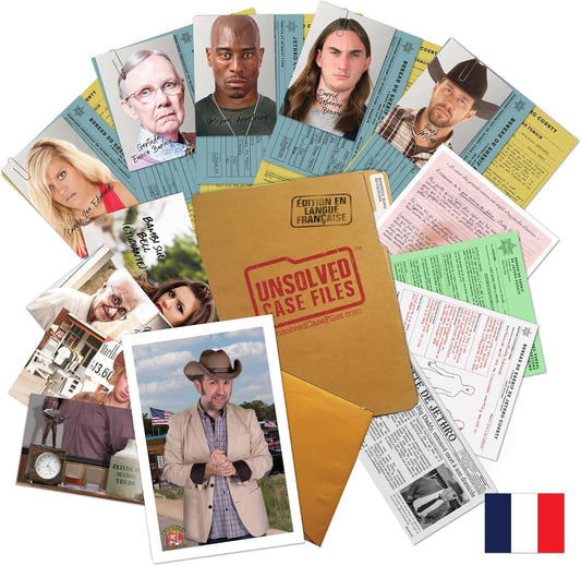 Unsolved Case Files: Buddy Edmunds murder mystery game box, showcasing the cold case theme, available at Booyahs.ca